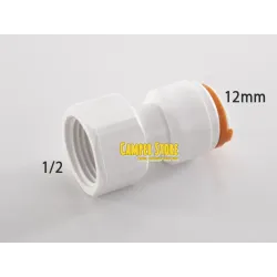 Conector recto 1/2'' hembra a 12 mm
