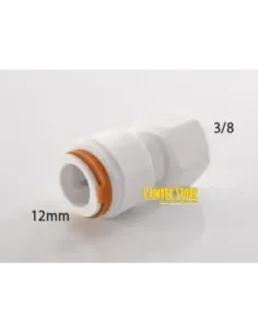 Conector recto 3/8'' hembra a 12 mm