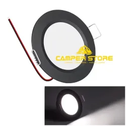 Foco Led 3W. Marco Negro