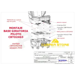 Base Giratoria Scopema Transit Custom V710 y VW T7 - Conductor