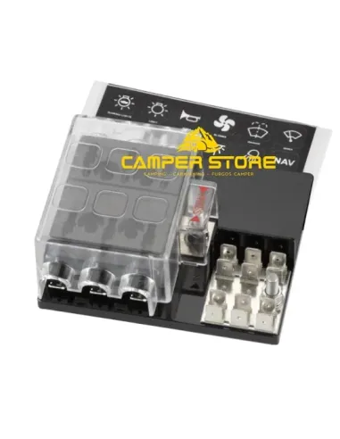 Caja Portafusibles con toma de tierra. 6 unidades