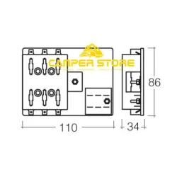 Caja Portafusibles con toma de tierra. 6 unidades