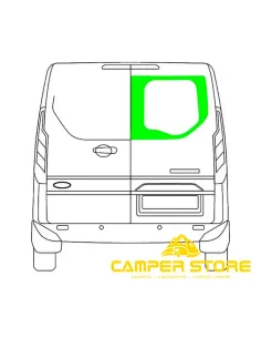 Cristal puerta trasera derecha Transit Custom 2013-23. 2