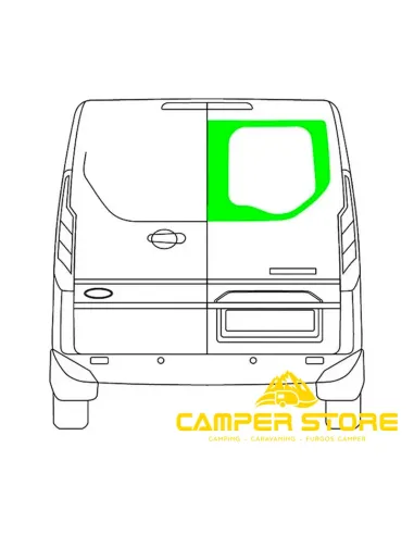 Cristal puerta trasera derecha Transit Custom 2013-23.