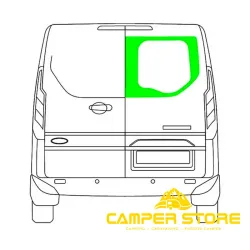 Cristal puerta trasera derecha Transit Custom 2013-23.