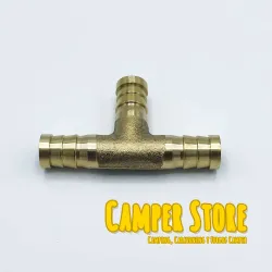 Empalme de latón en T para mangueras de 10mm