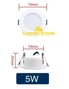 Foco Led 5W. Luz Cálida. Marco Blanco 2