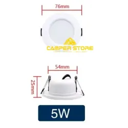 Foco Led 5W. Luz Cálida. Marco Blanco