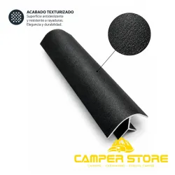 Perfil de aluminio de ángulo corto. NEGRO TEXTURIZADO
