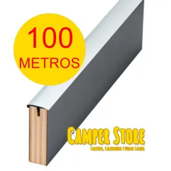 Canto T semiperfilado GRIS PLATA. ROLLO 100 METROS
