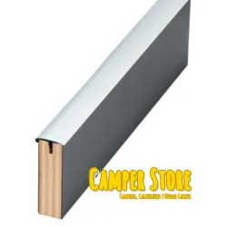 Canto T semiperfilado. Gris plata. ROLLO 40 METROS