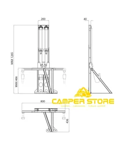 Estructura de asiento CTA para Master, Movano, NV400 de 2011 a 2024 2