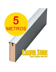 Canto T semiperfilado GRIS PLATA. ROLLO 5 METROS