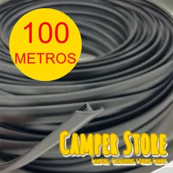Canto T semiperfilado NEGRO. ROLLO 100 METROS