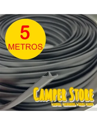 Canto T semiperfilado NEGRO. ROLLO 5 METROS