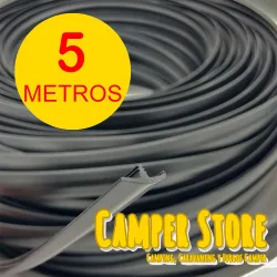 Canto T semiperfilado NEGRO. ROLLO 5 METROS