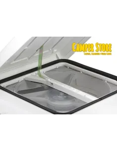 Claraboya Turbo Vent con Ventilador y Termostato. Blanco. 40x40 cm