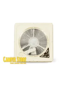 Claraboya Turbo Vent Premium con Ventilador y Termostato. Cristal. 40x40 cm
