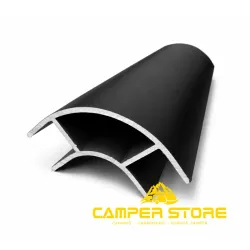 Perfil de aluminio. NEGRO. Abierto ambos lados