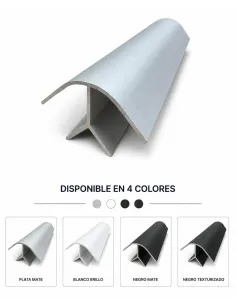 Perfil de aluminio de ángulo corto. PLATA 2