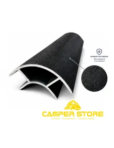 Perfil de aluminio. NEGRO TEXTURIZADO. Abierto ambos lados