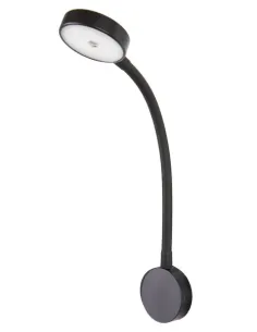 Flexo LED con toma USB C. Negro. 250 mm