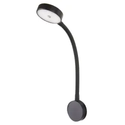 Flexo LED con toma USB C. Negro. 250 mm