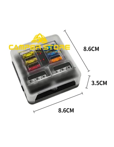 Caja Portafusibles. 6 unidades