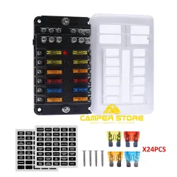 Caja Portafusibles. 12 unidades
