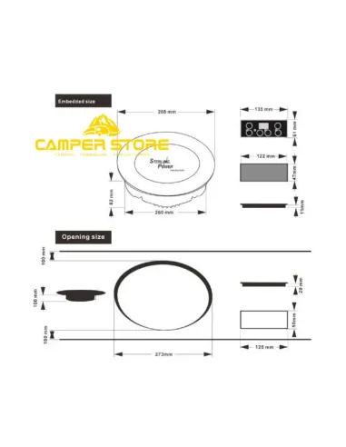 Placa Inducción Sterling con panel independiente. 1000W