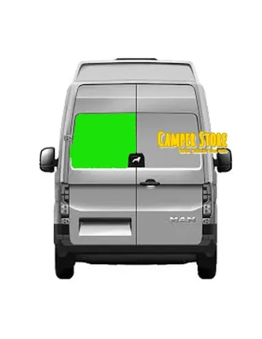 Cristal trasero abatible VW Crafter +2017. Izquierda