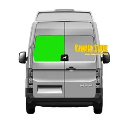 Cristal trasero abatible VW Crafter +2017. Izquierda