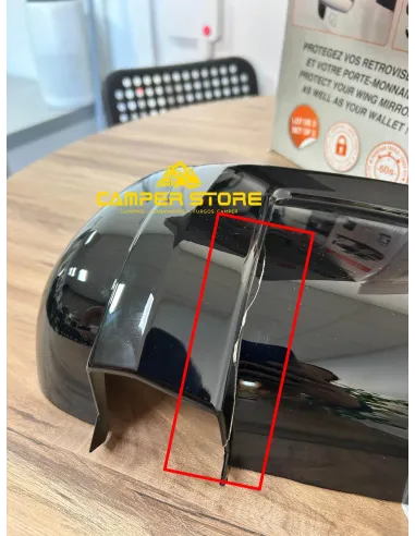 RASTRO. Protector Retrovisor de brazo largo Ducato AUTOCARAVANA. Negro. Pack de 2