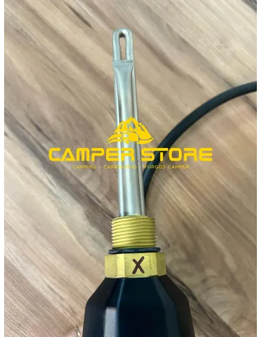 Resistencia para boiler Pundmann. 12V 200W 170 mm con Termostato. Selfa 41.409