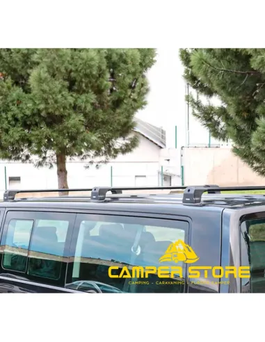 Baca de techo de aluminio negra para VW T5 / T6 - 3 Piezas