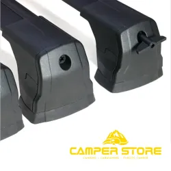 Baca de techo de aluminio negra para VW T5 / T6 - 3 Piezas