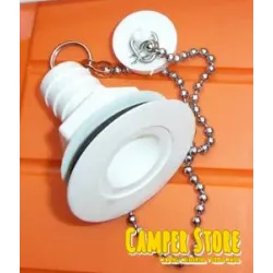 Desagüe Recto de 19 mm con Tapón, para Ducha o Fregadero