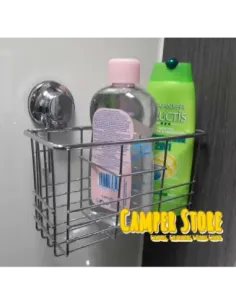 Estante o cesto para baños, con ventosas