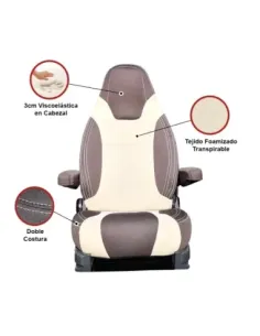 Fundas asientos Ducato Jumper Boxer 2002-actualidad. CHOCO&BEIGE