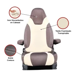 Fundas asientos Ducato Jumper Boxer 2002-actualidad. CHOCO&BEIGE